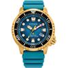 Polyurethane Promaster Dive Turquoise Dial Analog Watch Band Turquoise Men's Eco-Drive Bn0162-02X, Color