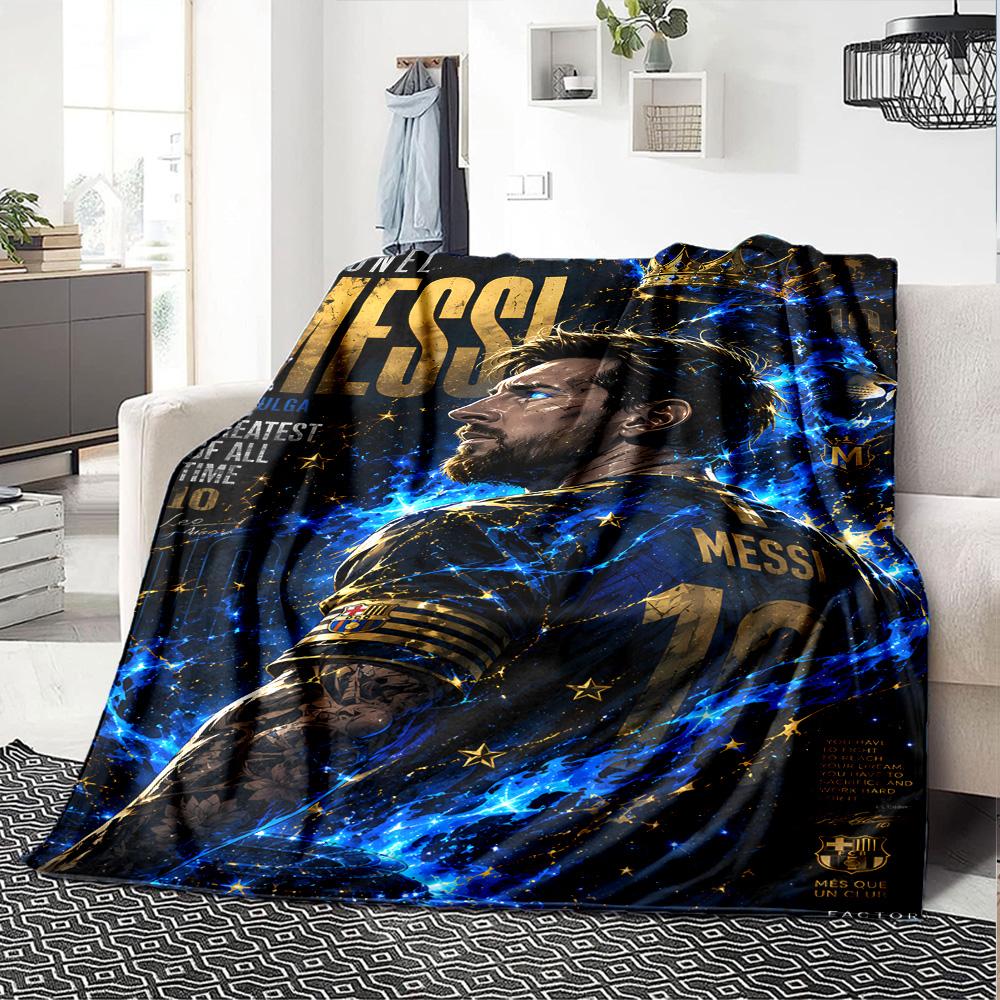 Lionel Messi Soccer Legend Blanket Soft & Cozy Great for Chair Seaside Sofa for All Seasons Warmthful Decor Best Holiday Gift for Friends Family