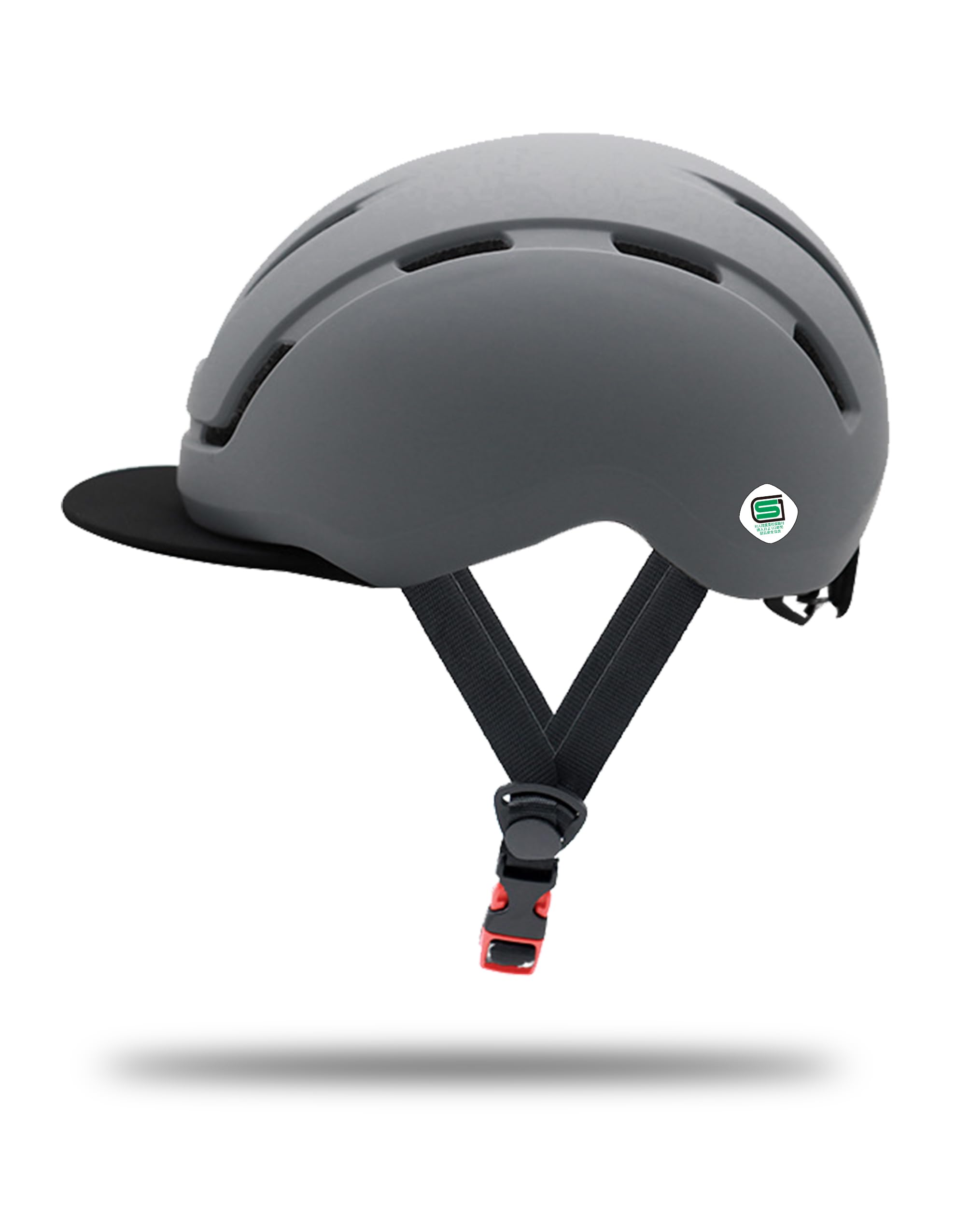 

Bicycle helmet for UV complies with road traffic at visor and suitable for Japanese head for road bikes and L [SG Certified] adults, protection, laws, серый