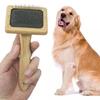 Cats Brush Bamboo Wood Handle Dog Grooming Comb Gently Removes Loose Hair Tan