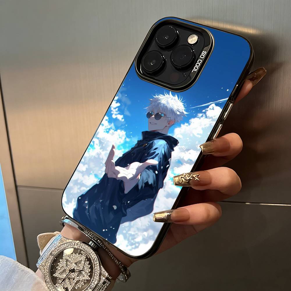 Favorite Anime Characters-S-Satoru G-Gojo For iPhone 17 16 15 14 13 12 11 Pro Max XS 17 Air Silicone Colored Silver Bumper Cover
