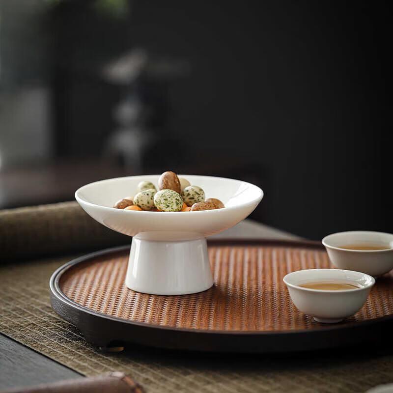 Jijun White Porcelain Dessert Fruit Plate