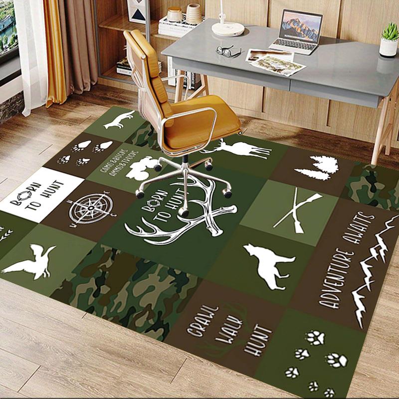 1PC Hunt Camo Non-Slip Floor Carpet Compatible for Office&Living Room&Bedroom&Dining Room -  Soft & Pattern, Vibrant Colors-H0414