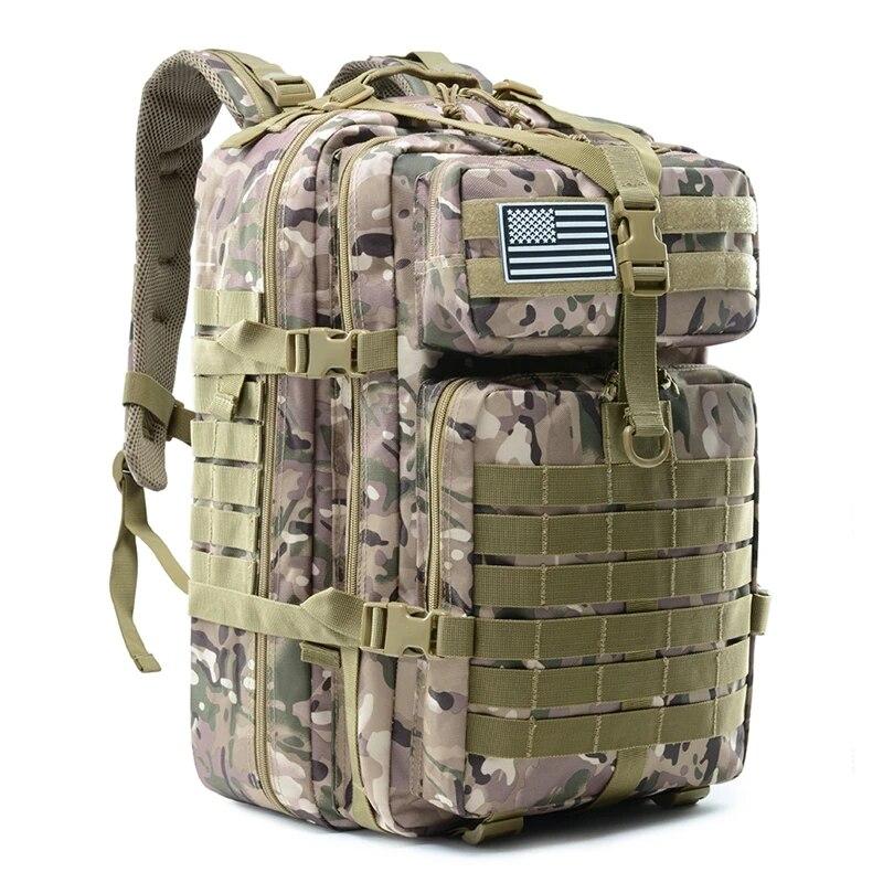 50L Man Tactical Backpacks Survival Traveling Bags Hking Outdoor 3P Assault Pack EDC Molle Pack For Trekking Hunting Bag