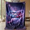 Galaxy Game Pad Theme Blanket Lightweight Warm Flannel Blanket Decorative Throw Blanket for Home Decoration