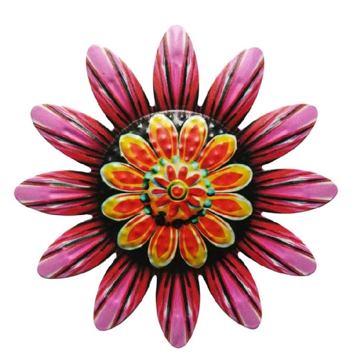 Ornamentation Iron Flower Wall Sculpture Antique Finish Homes Office Decoration for Living Room Bedroom Unique Metal Floral