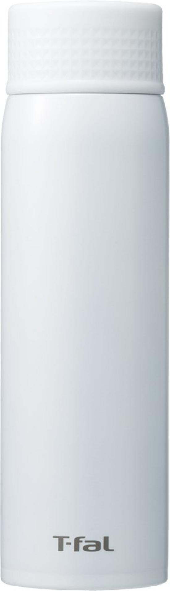 

T-fal 500ml Stainless Steel Water Bottle, Direct Drink, Clean Mug, Lightweight, Ag+ Finish, Milky White