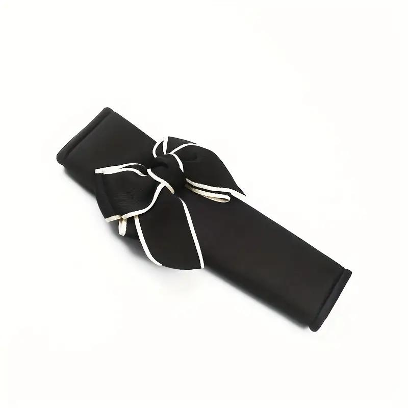 Plush Bow Car Seat Belt Shoulder Pad - Soft and Thick Suitable for All Seasons - Women's Comfortable Car Safety Accessories