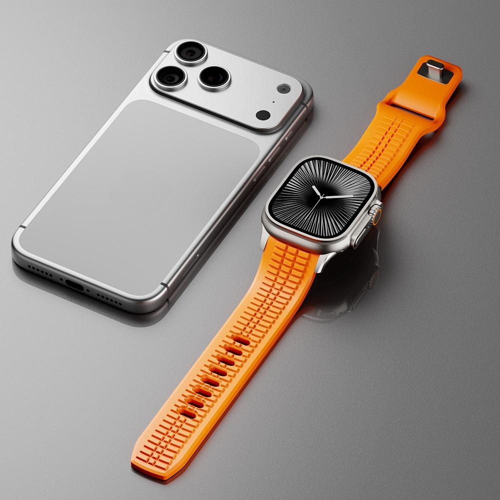 Luxury Silicone Band For Apple Watch Ultra 3 49mm Series 11 10 46mm Sports Bracelet For iWatch 9 8 7 6 SE 45mm 44mm Strap Correa