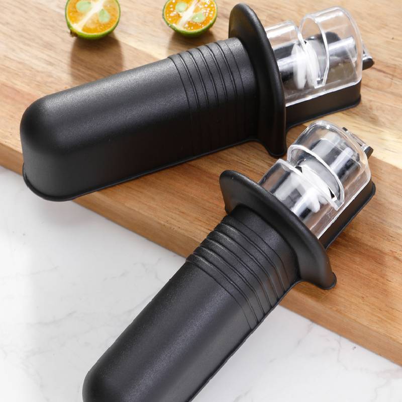 Kitchen Knife Sharpener With Dualsided Ceramic Stones For Home Use