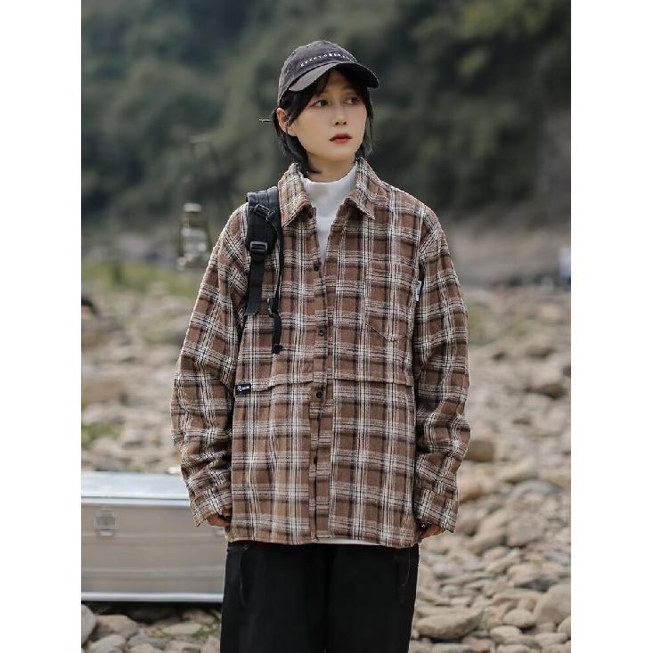 2024 Letter Long Sleeve Shirt Japanese Hong Kong Style Ins Loose Shirt Boys Summer Trendy Versatile Casual Coat