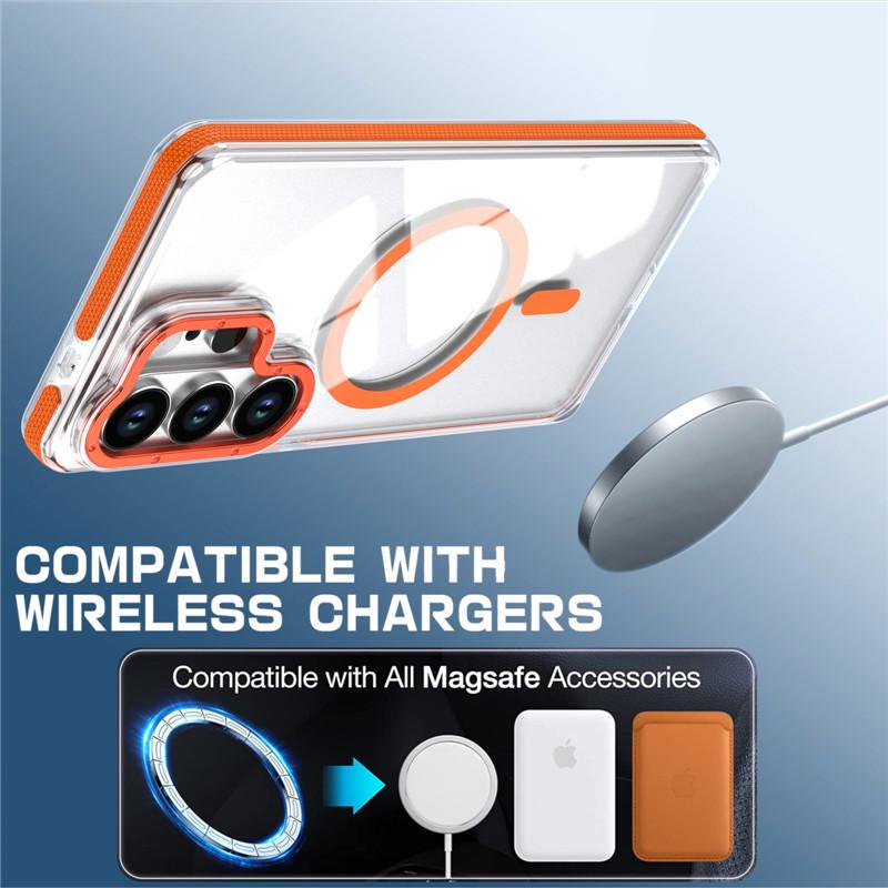 Suitable for Samsung S26Ultra Transparent Phone Case Simple Samsung S25/25Plus Magnetic Phone Case