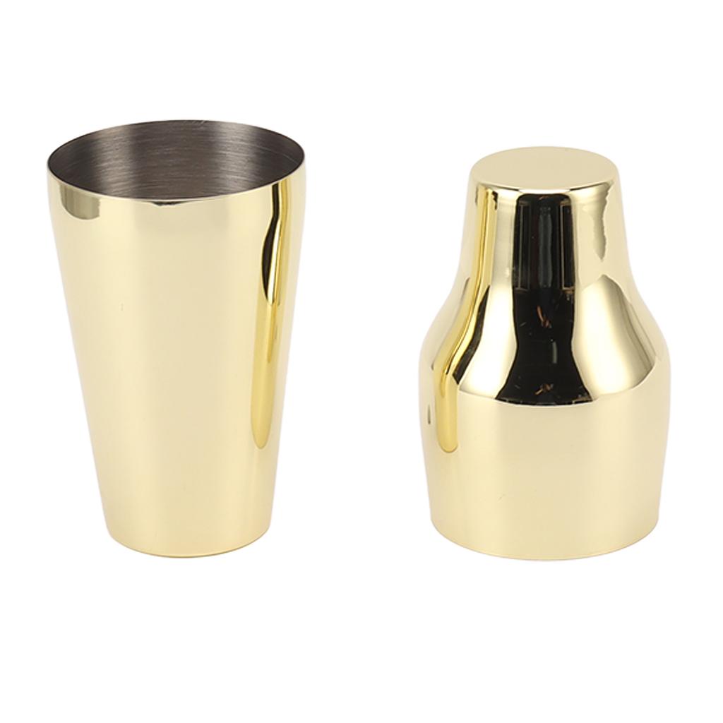 Stainless Steel Drink Shaker French Style 2 Section Martini Mixer Drink Shaker for Bar Home Camping