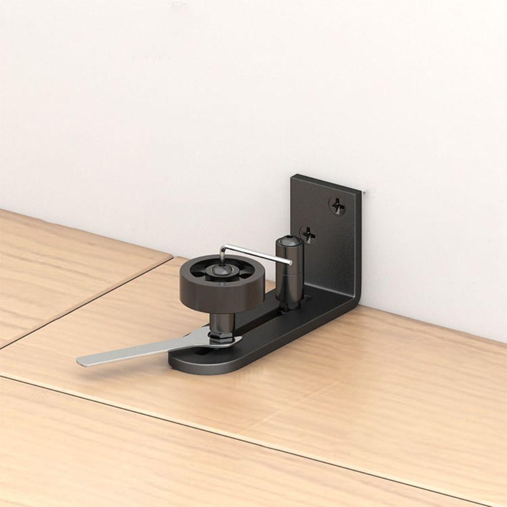 Black Finish Barn Door Floor Guide Carbon Steel Sliding Door Hardware Stay Roller American Style