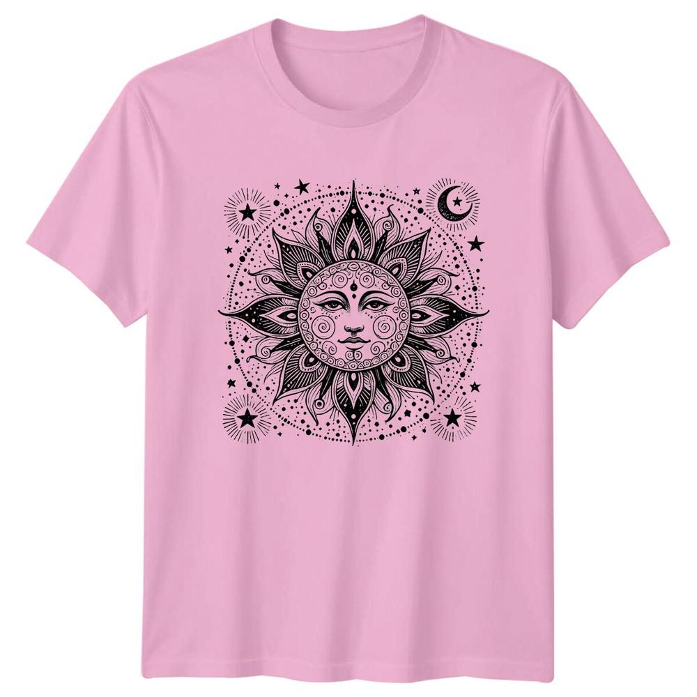 Celestial Sun Face TShirt Boho Magic Mystic Sun Art Shirt