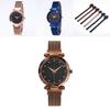 Magnetic Steel Band Quartz Watch With Starry Dial For Casual Daily Wear
