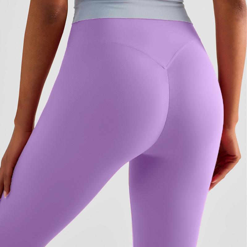 

European & American Peach Lift Yoga Pants - Sexy Tummy Control, Nude Feel, No Camel Toe, High Waist, Butt Lifting Fitness Leggings. S [up to 95 lbs]