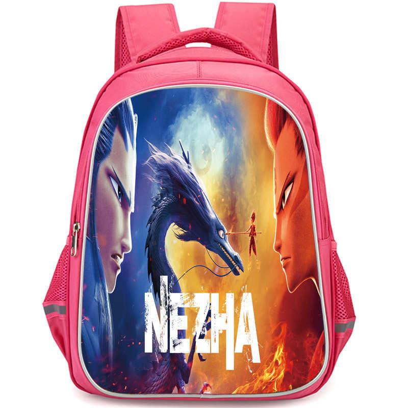 Nezha 2 Mo Tong Nao Hai Ao Bing Girls School Backpack Lightweight Oxford Bookbag Large Capacity For Elementary Students