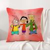 E-Ed Edd N Eddy Cushion Cover Summer Coolness Linen Fabric Double-Sided Printing Pillow Case Sofa Home Decor Gift