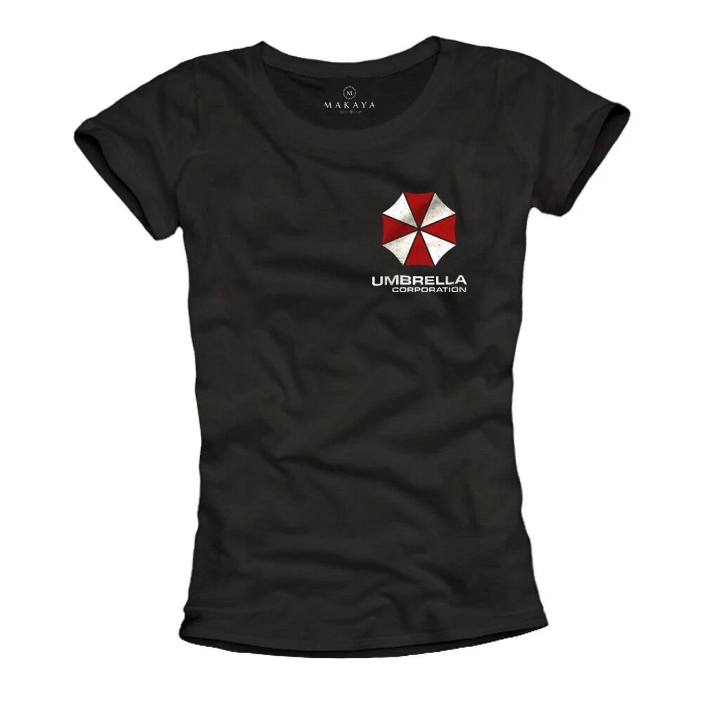 

Женская футболка Umbrella Corp Черная Злая Топ Летний Принт Рубашка Женская Девочки S-XL- 2XL