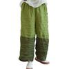 New Splicing Cotton and Linen Pants Wide-leg and Wide Casual Pants Sun Protection Elastic Loose Large Size Nine-point Pants