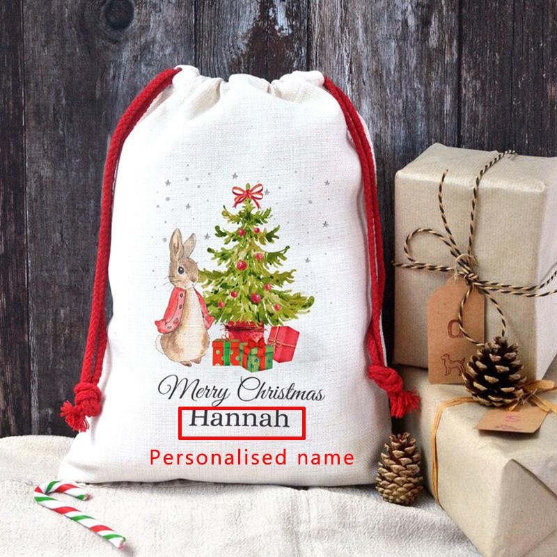 personalised stocking santa sack kid boy girl merry Christmas Eve box Special Delivery baby 1st first Xmas gift toy bag Children