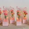 10pc PVC Transparent Rose Single Flower Box Mother's Day Handheld Flower Bouquet Perpetual Flower Packaging Valentine's Day Gift