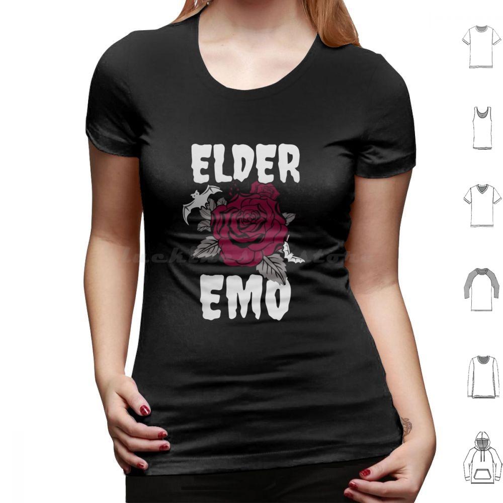 Elder Emo T Shirt 6xl Cotton Cool Tee Elder Emo Emo Goth Elder Skull Pop Punk Emo Band Still Emo Funny Elder Emo Punk Black