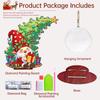 Christmas Tree DIY 2D Flat Wooden Diamond Painting Tabletop Ornaments Kit Diamond Art Tabletop Painting Kit for Adults Beginner