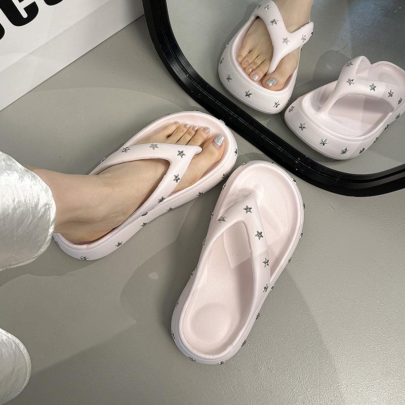 

Женские удобные сандалии с толстой подошвой, усиленные антизапахом, нескользящие - модная обувь для дома и отдыха на природе 35/36