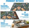 Strawberry Thief William Morris Placemats Set of 6, Floral Bird Washable Linen Place Mat Heat Resistant Non Slip Kitchen Dining Table Mats 12x18 Inch