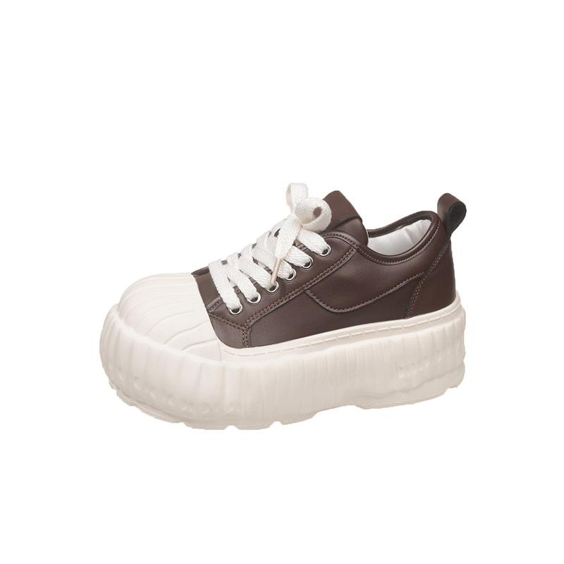 Platform Canvas Shoes Women's 2025 Spring and Summer New Foot-stepping Two Wear Ugly Cute Casual Cookie Shoes Lightweight Height-increasing Muffi