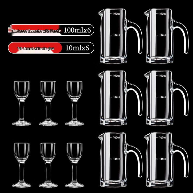 Glass Liquor Decanter & Shot Glass Set