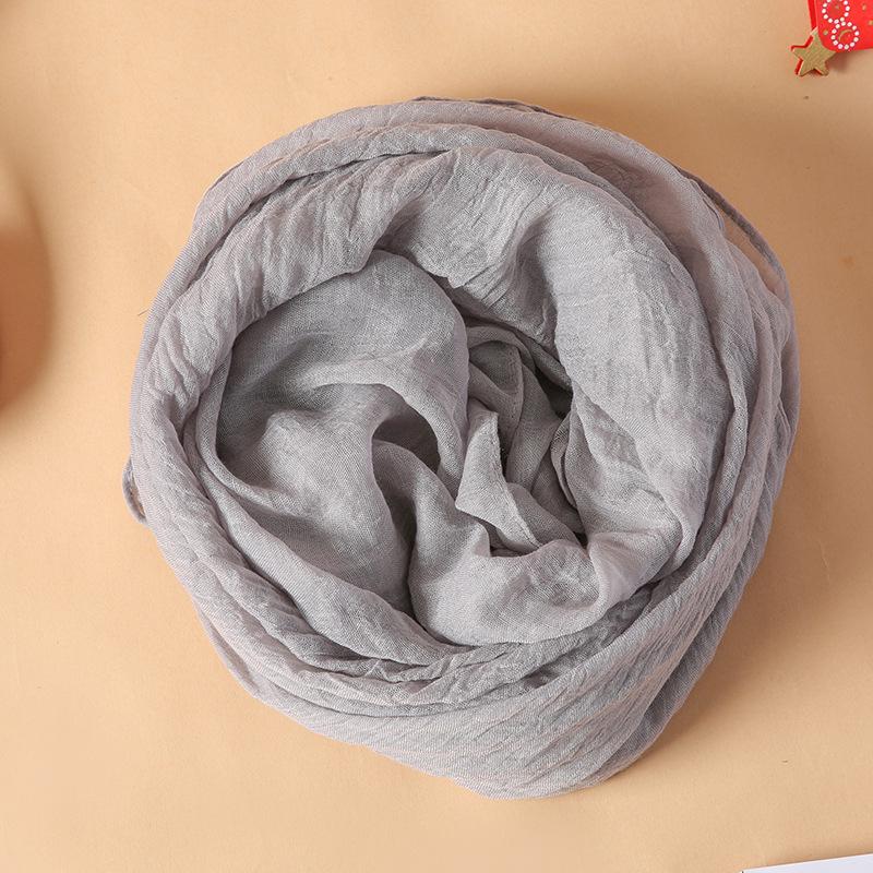 Dunhuang Desert Shawl - Qinghai Chaka Salt Lake Ethnic Scarf for Women, Cotton Linen Silk Blend