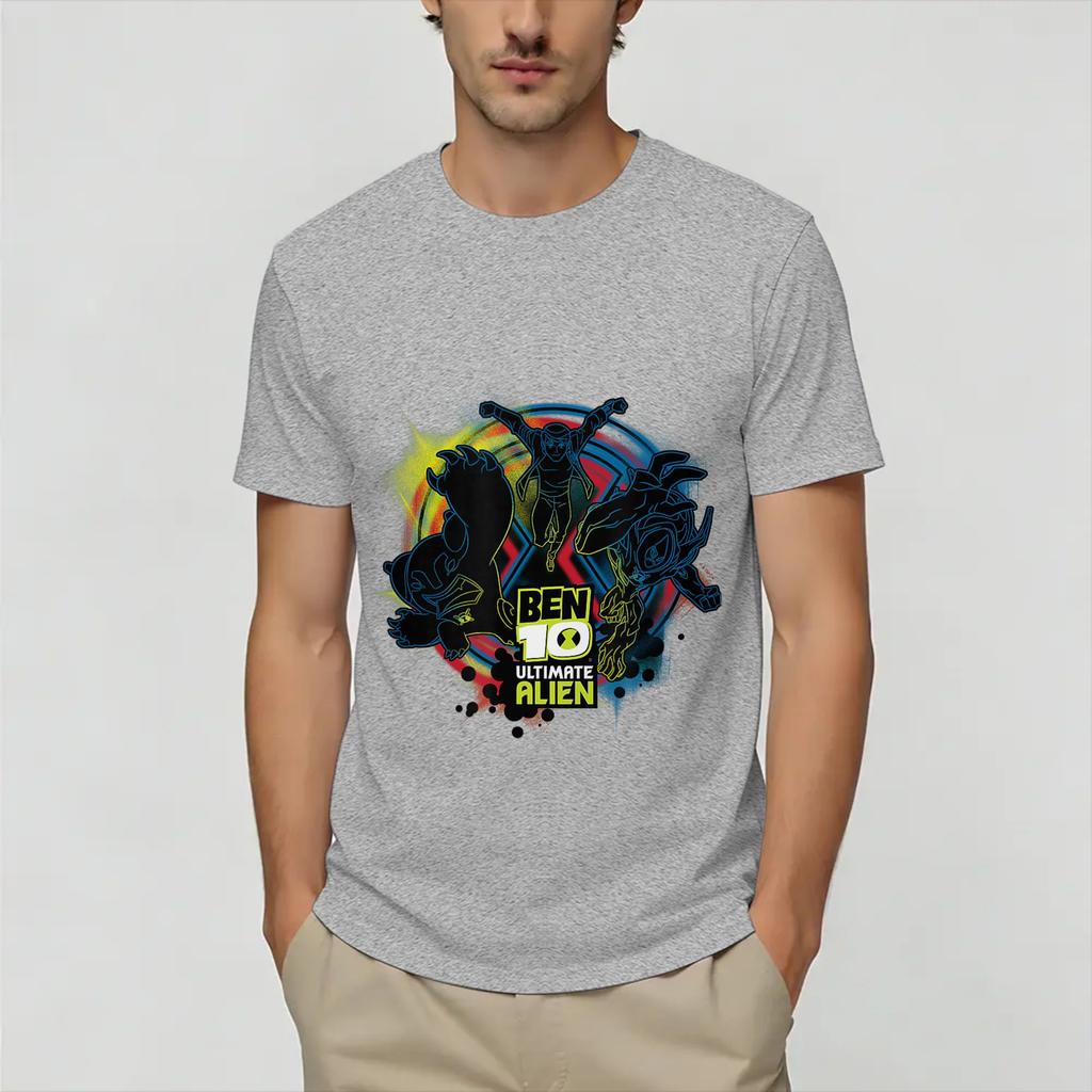 Ben 10 Aliens Unisex T Shirts Humorous Tees Short Sleeve Round Neck TShirts Cotton Classic Clothing