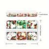 Christmas Theme Nail Glitter Sequins Set 3D Snowflakes Stars Xmas Tree Shapes, Hexagonal Mixed Flakes for DIY Winter Manicure