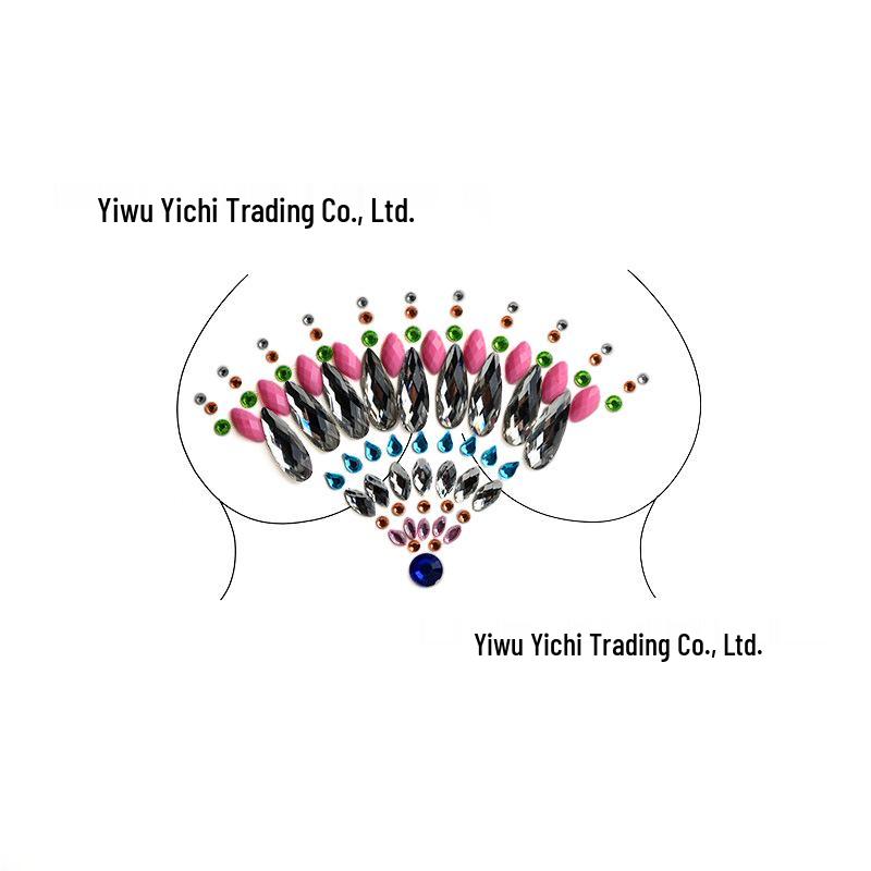 Diamant-Tattoo-Aufkleber für Make-up & Karnevals-Brustdekoration