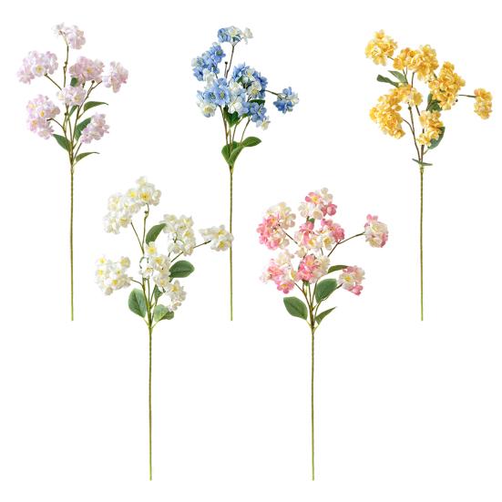 Artificial Flowers Branch Realistic Faux Blooms with Foliages Long-Lasting Faux Flowers for Home Living Room Decor Wedding Parties