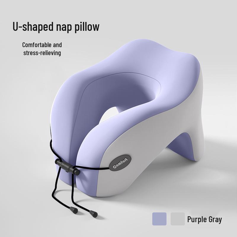 Almofada de Viagem em Espuma de Memória em Forma de U para Suporte de Pescoço