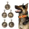 Pet Supplies Dog Tag 3D Embossed Nameplate Anti-lost Stainless Steel Pet Metal ID Card