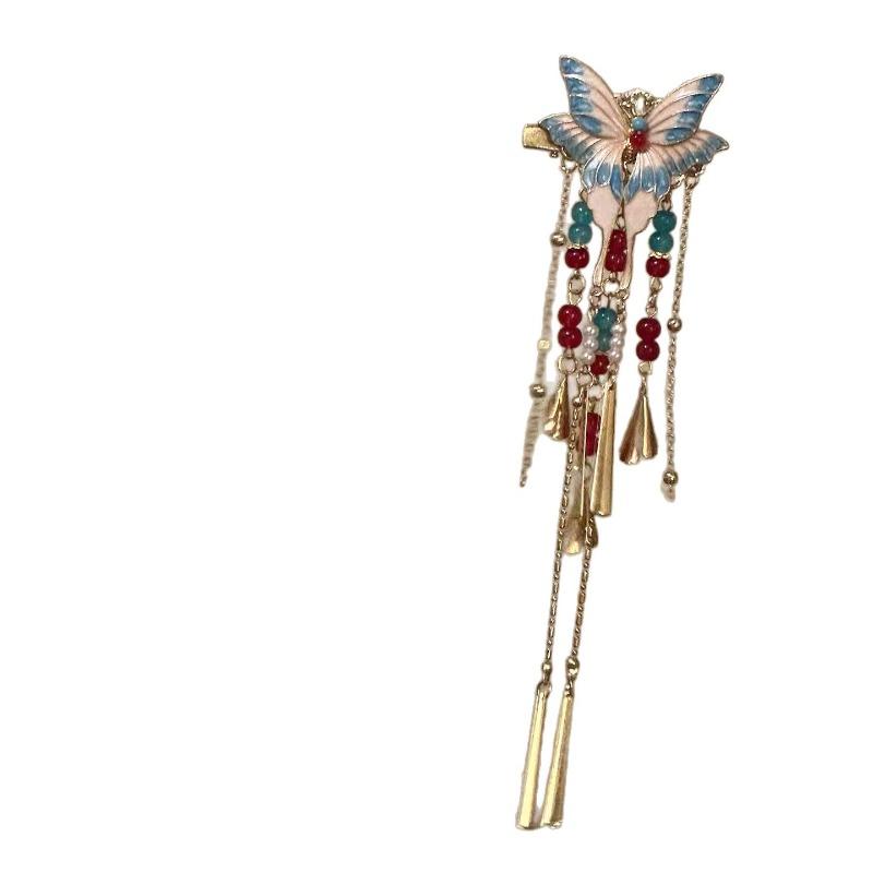 Butterfly Tassel Hair Clip – Chinese Vintage Qipao Accessory, Elegant Retro Hairpin for Women Hair Pins and Clips