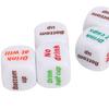 12PCS English Wine Order Dice White Dice Props Plastic Dice Toy for Bar Home Party
