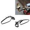 2PCS Motorcycle Rearview Mirror High Definition Clear View Aluminium Alloy Handlebar Side Mirrors for Motorbike