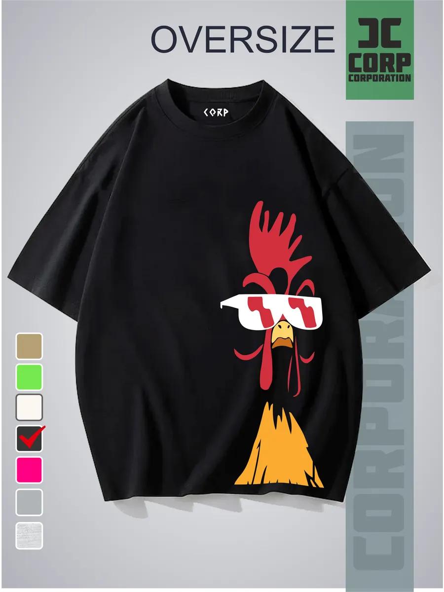 Oversized t-shirt with chick print M