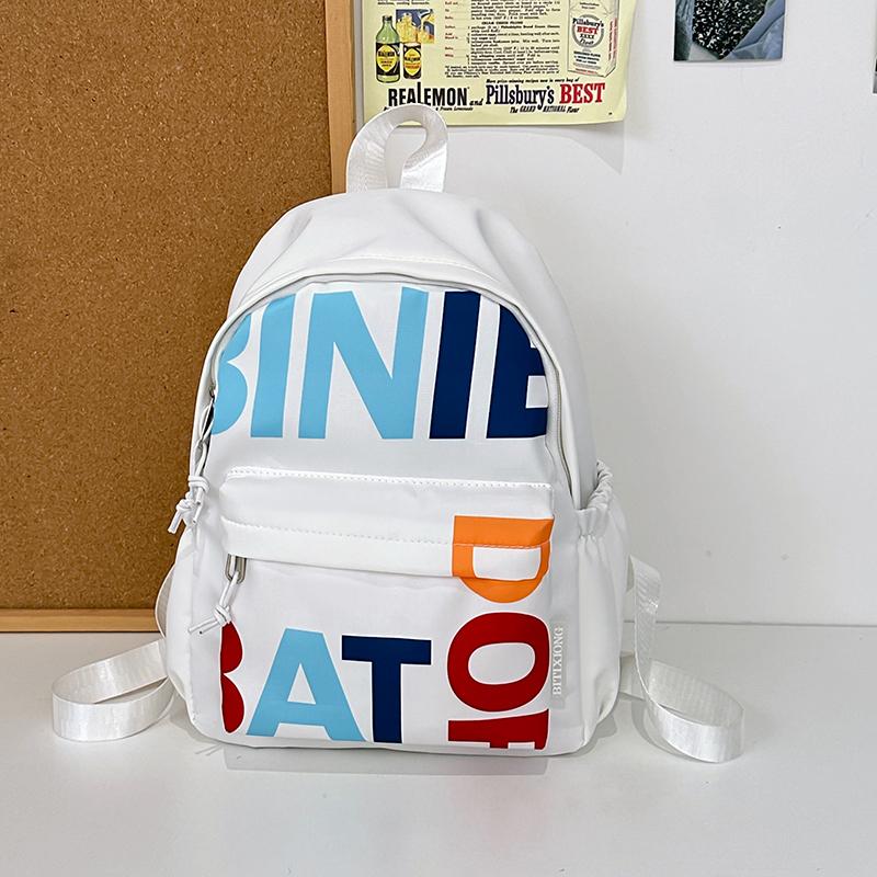 Студенческий школьный рюкзак с буквенным принтом — фото 18