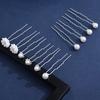 Tiara Hair Accessories Wedding Hairpins U-shaped Pearl Pin Rhinestone Hair Clip Bridal Hair Jewelry