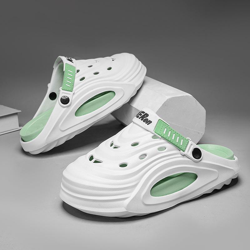 

Мужские шлепанцы 2025 года: Стиль знаменитости EVA Комфорт, Варианты двойного ношения, Хлебные тапочки для трансграничной торговли 44-45 синий/белый