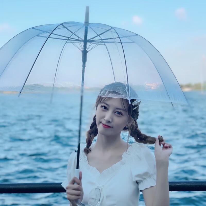 Automatic Transparent Long Handle Umbrella