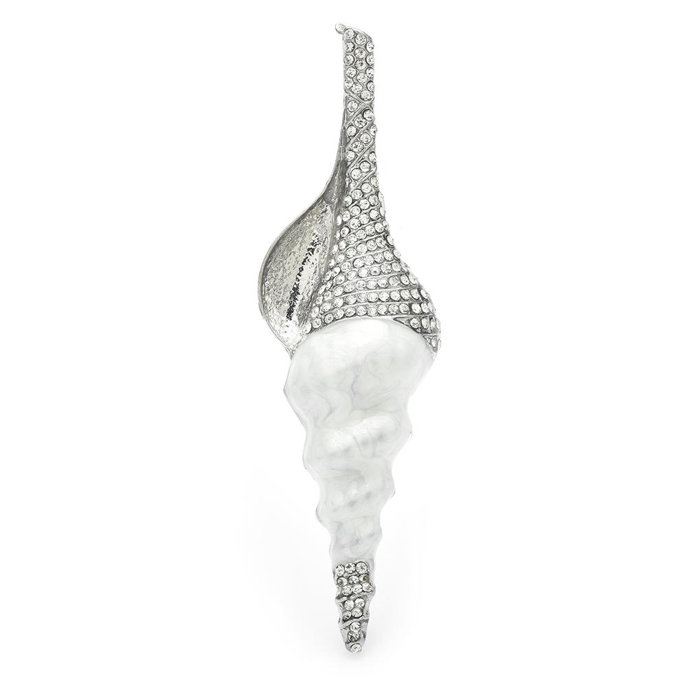 Wuli&baby Очаровательные броши-ракушки для женщин, унисекс, красивые двухцветные морские ракушки, вечерние, повседневные броши-булавки, подарки