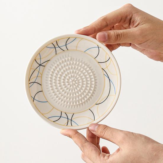 Ceramic Garlic Grinder, Multi-Functional Grating Plate, Manual Garlic Ginger Zester Bowl, All-in-One Prep Mixing Serving Dish, Kitchen Tool